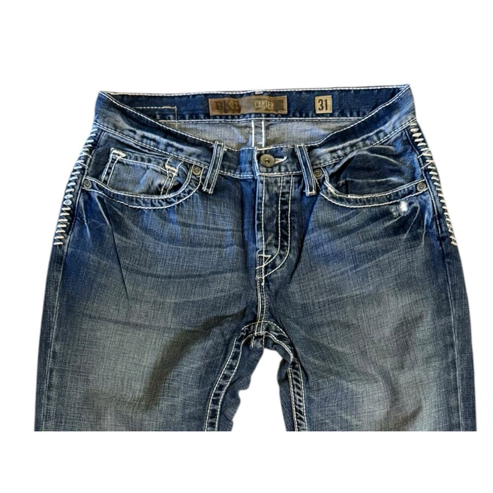 BKE Denim Carter Regular Fit Boot Cut Jeans Men’s 31x34 100% Cotton Mid Rise - Picture 5 of 8